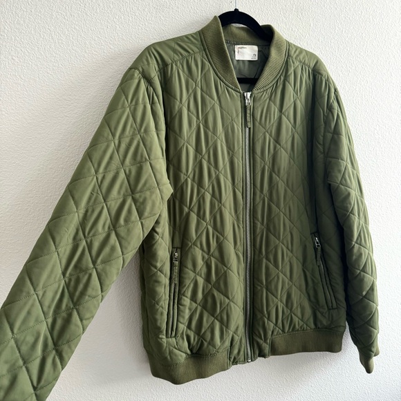 Urban Outfitters x Your Neighbors Devon Quilted Bomber Jacket Green - Picture 6 of 14